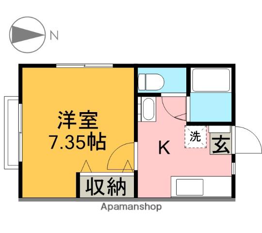 ハイツNT(1K/1階)の間取り写真