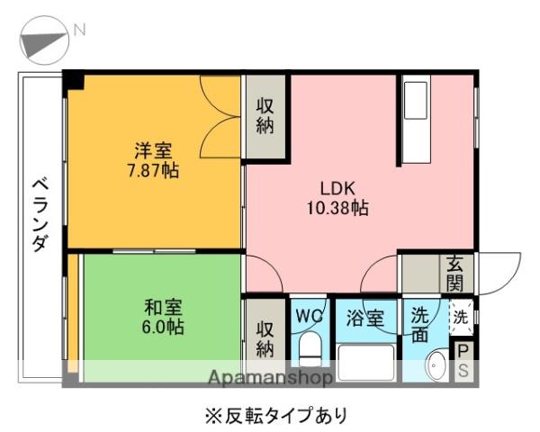 グリーンハイツ三澤PART6 A(2LDK/3階)の間取り写真