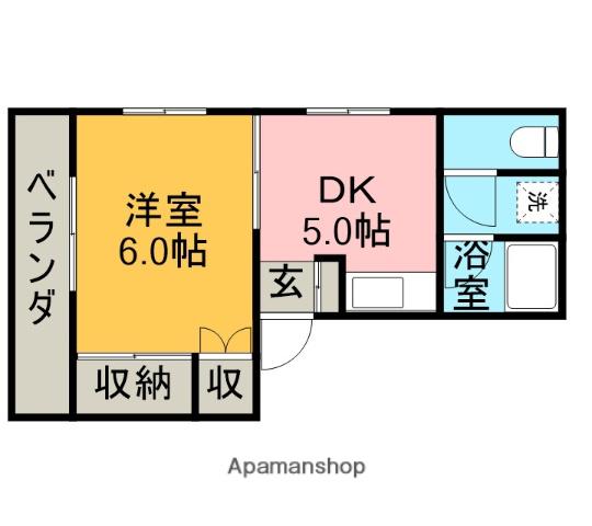 ドリームハイツA(1DK/1階)の間取り写真
