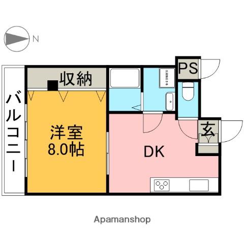 中山ハイツ(1DK/3階)の間取り写真