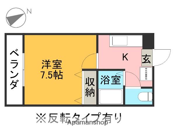 和幸ハイツ(1K/3階)の間取り写真