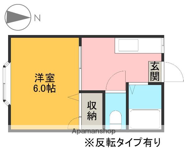 コーポL&LⅡ(1K/2階)の間取り写真