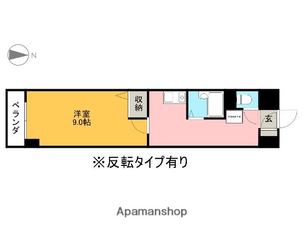 グレイスKPC(1DK/2階)の間取り写真