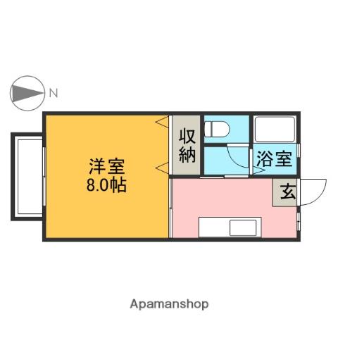 メゾン・ドゥ・エスポワール(1K/2階)の間取り写真