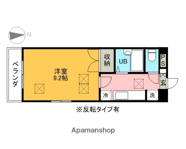 ルネス・コラールペルラ(1K/1階)の間取り写真