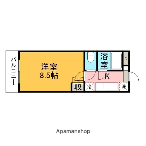 KDマンション平松(1K/3階)の間取り写真