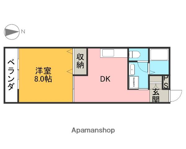 アイハイツ(1DK/1階)の間取り写真