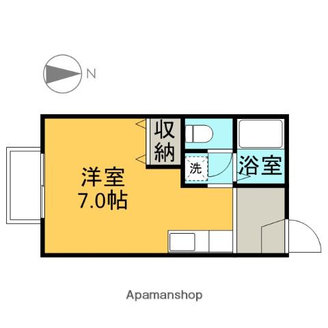 グリーンハイツ峰(1K/2階)の間取り写真