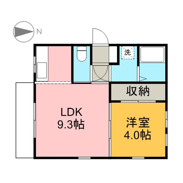 カーサビアンコ(1LDK/2階)の間取り写真