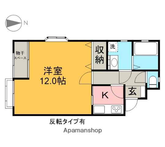 ハイツSE A棟(1K/2階)の間取り写真