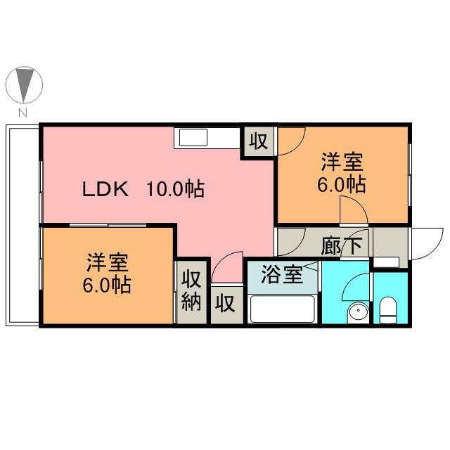 DOGLOVERS桜館(2LDK/3階)の間取り写真