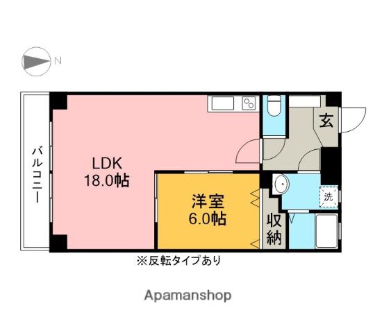 メゾン千秀(1LDK/4階)の間取り写真