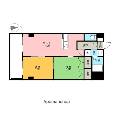 TWINVILLA A館(2LDK/4階)の間取り写真