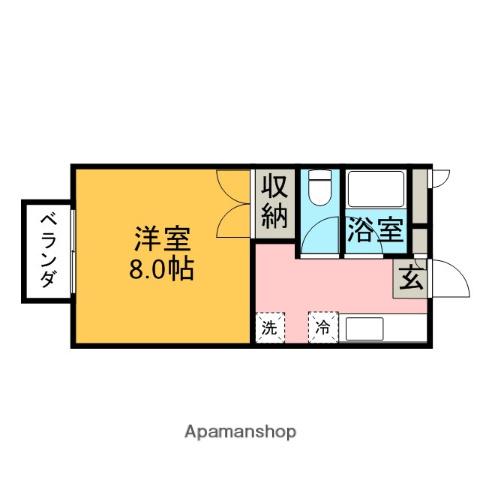 桜コーポⅡ(1K/1階)の間取り写真