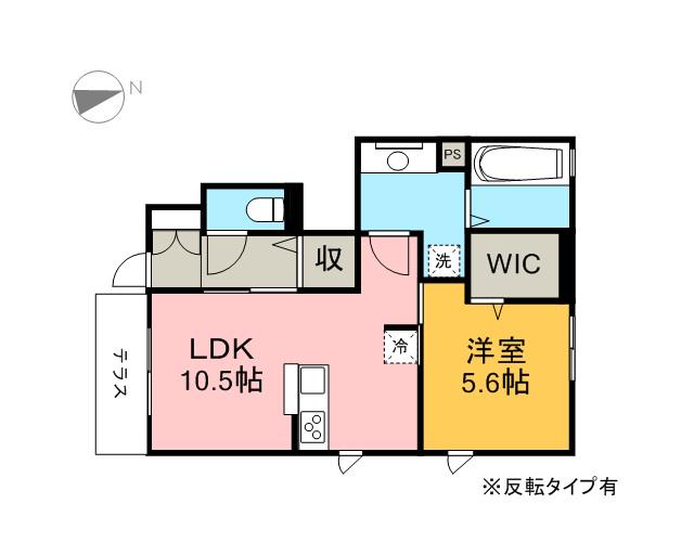 カーサ ボンジョルノ(1LDK/1階)の間取り写真
