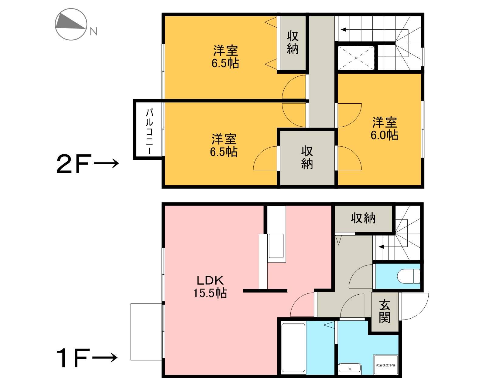 グランディパレス　Ａ(3LDK)の間取り写真