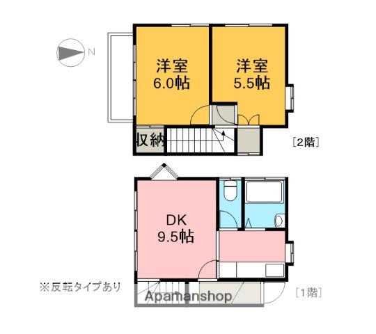 メゾン・ド・ジュネス(2DK)の間取り写真