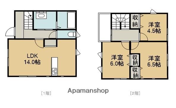 東北本線 宇都宮駅 バス乗車時間：8分 竹林十文字バス停で下車 徒歩6分 2階建 築1年(3LDK)の間取り写真