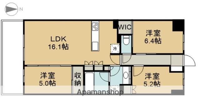 ブランシエラ宇都宮 駅東公園前(3LDK/9階)の間取り写真
