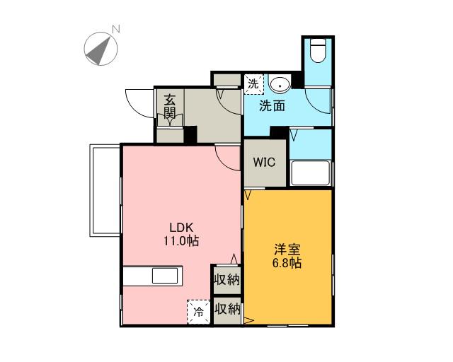 プレミールコート(1LDK/1階)の間取り写真