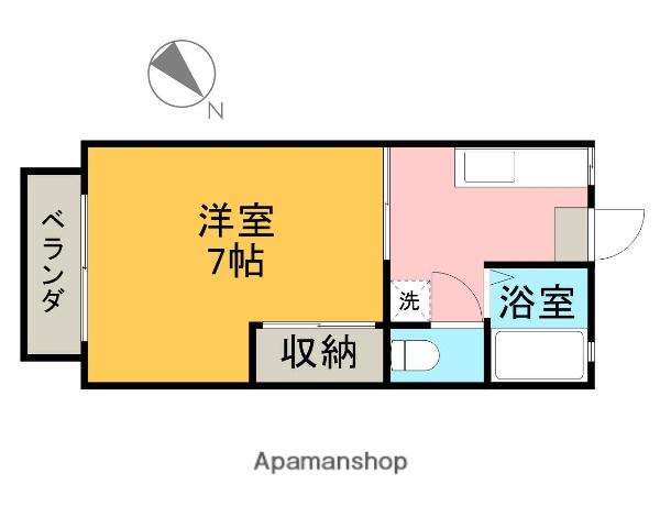 ジュネスメゾン(1K/2階)の間取り写真