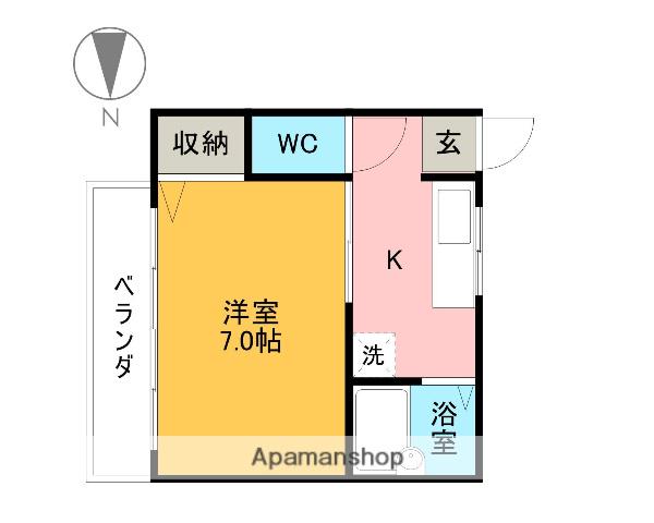 菊池コーポ(1K/2階)の間取り写真