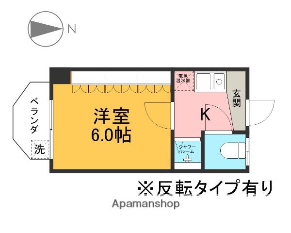 ドリームシティヒロ(1K/4階)の間取り写真