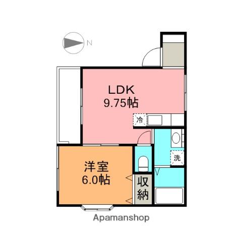 藤コーポ(1LDK/1階)の間取り写真