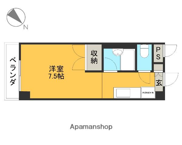 ディアコート泉が丘(ワンルーム/2階)の間取り写真