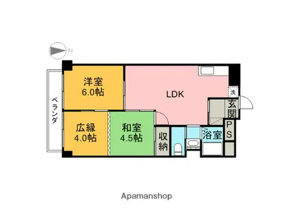 チサンマンション宇都宮第3(2SLDK/2階)の間取り写真