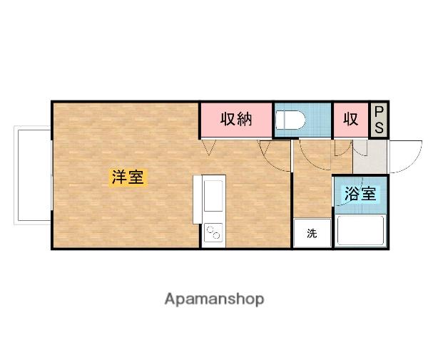 東コーポ長谷阪Ⅰ(ワンルーム/2階)の間取り写真