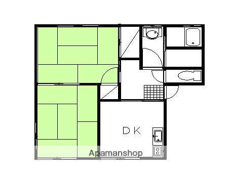 ラフォーレ五十部A(2DK/2階)の間取り写真