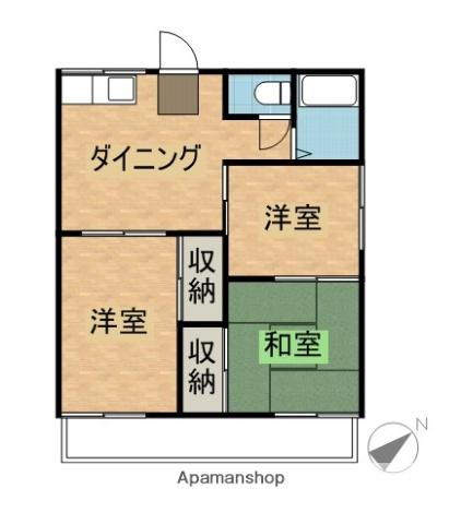 岩崎コーポ(3DK/1階)の間取り写真