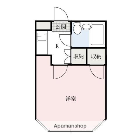 カジュアルスクエアー(1K/3階)の間取り写真