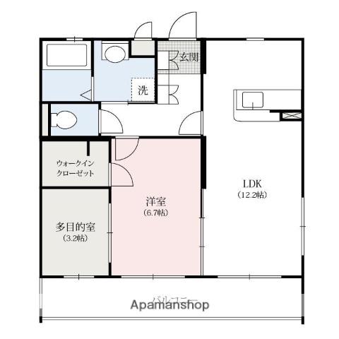 カーサ・フェリス(1SLDK/2階)の間取り写真