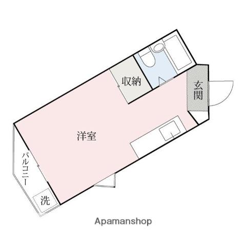 ローゼンハイツ(ワンルーム/3階)の間取り写真