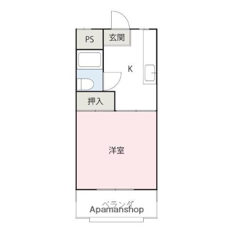 スマイル・ビーム(1K/3階)の間取り写真