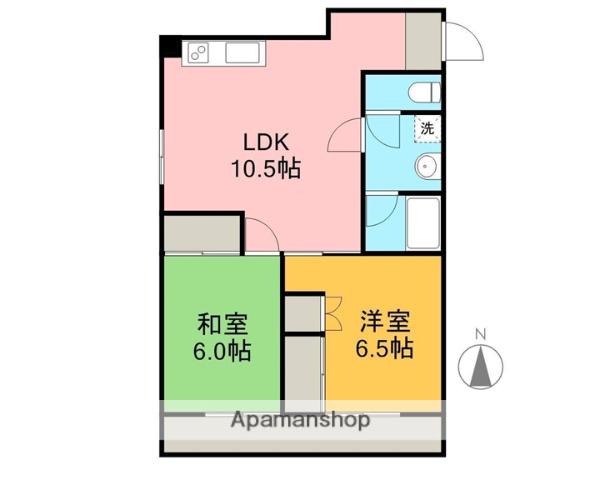 ペスカトーレ太田(2LDK/1階)の間取り写真