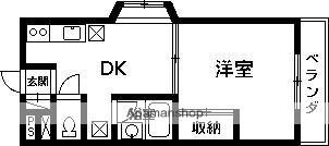 サンシャルム錦町(1DK/3階)の間取り写真