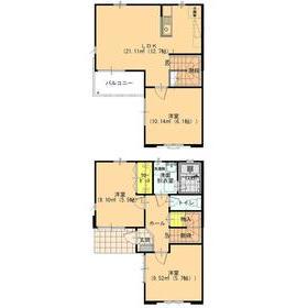 ケースクエアーイーストB(3LDK/1階)の間取り写真