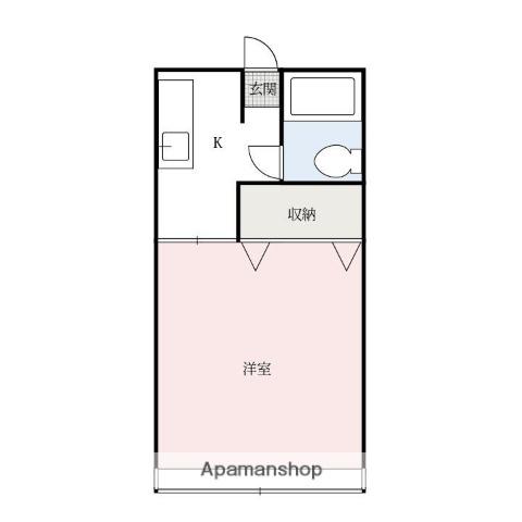 カーサモリグチ ゼロ(1K/1階)の間取り写真