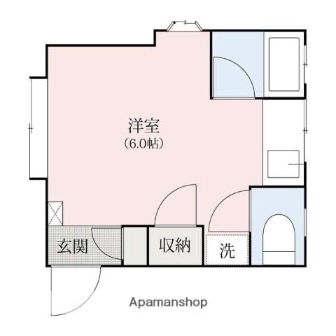 モンパレス足利第1-5(ワンルーム/1階)の間取り写真