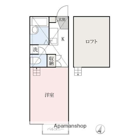 MART(1K/1階)の間取り写真