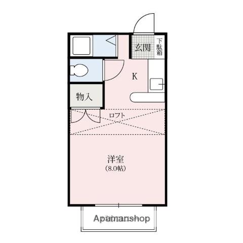 ビッグタウンナガクラⅣ(ワンルーム/1階)の間取り写真