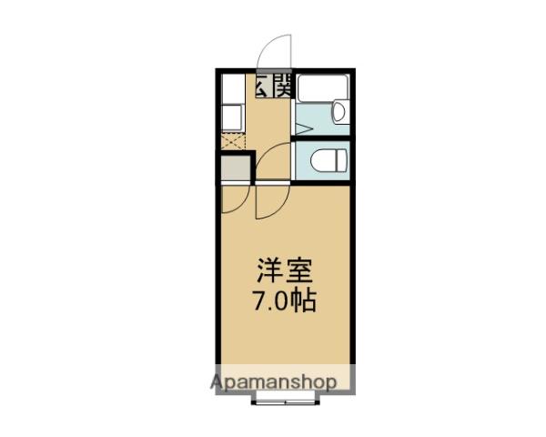 ラパンガーデン佐野(1K/1階)の間取り写真