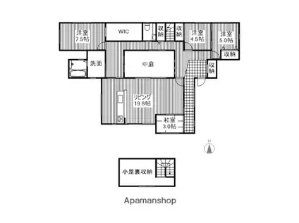 東武伊勢崎・大師線 館林駅 徒歩15分 1階建 築9年(3LDK)の間取り写真