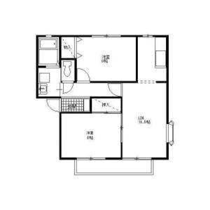 アルカンシェルA(2LDK/2階)の間取り写真