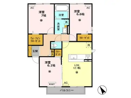 TT RESIDENCE(3LDK/2階)の間取り写真