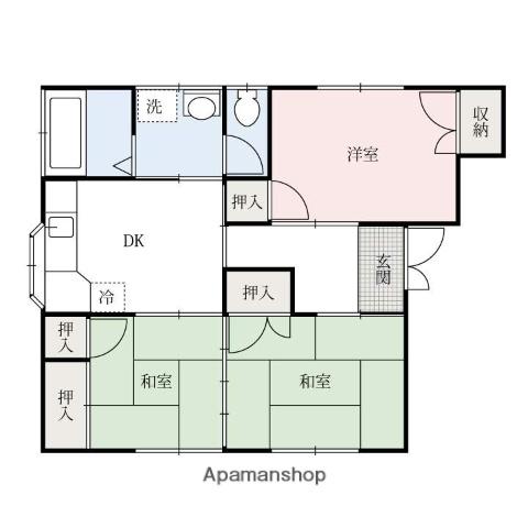 アートハイツ(3DK/2階)の間取り写真