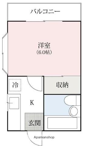 グリーンコーポ(1K/2階)の間取り写真